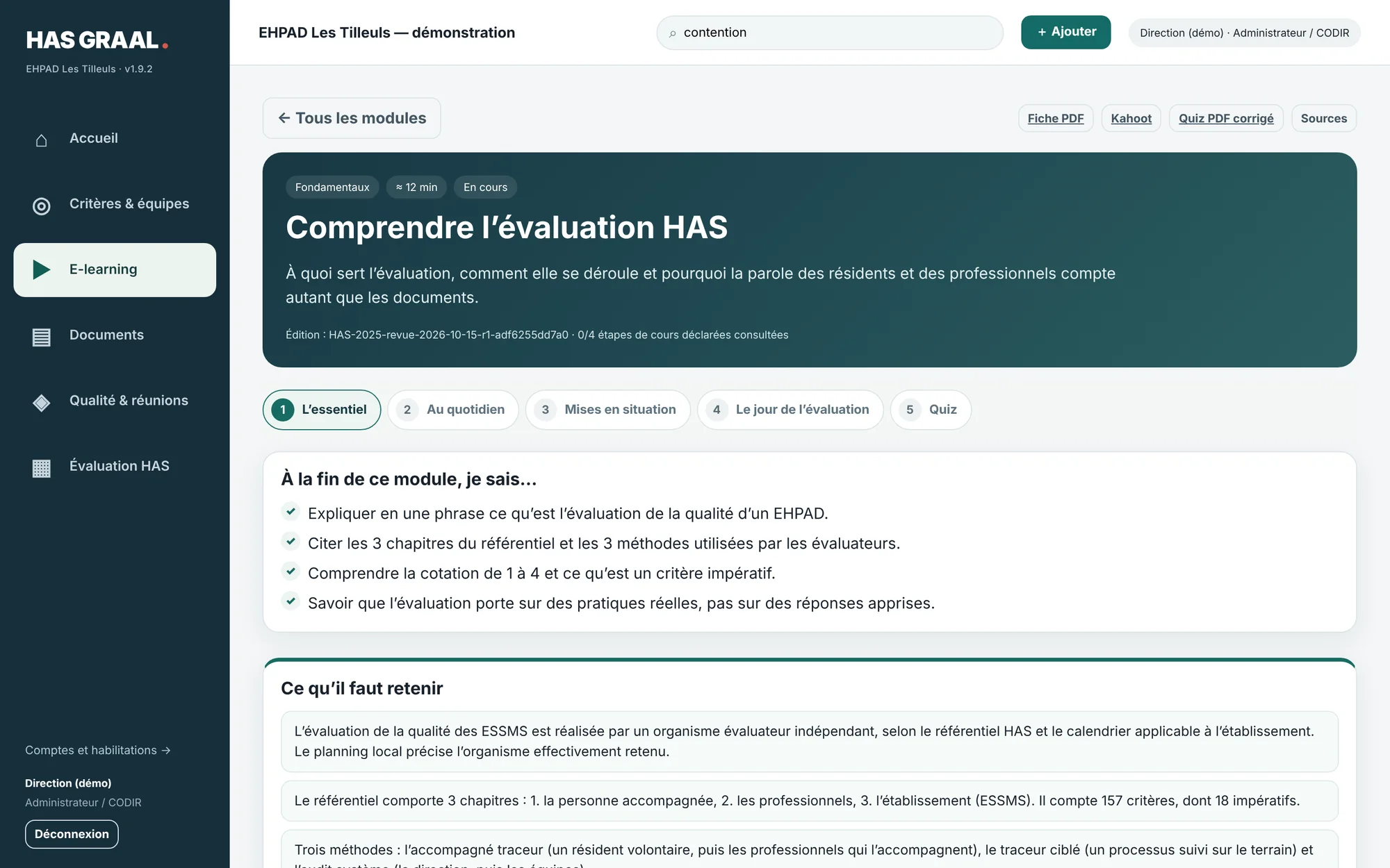 GRAALHAS : module d’e-learning « Comprendre l’évaluation HAS »